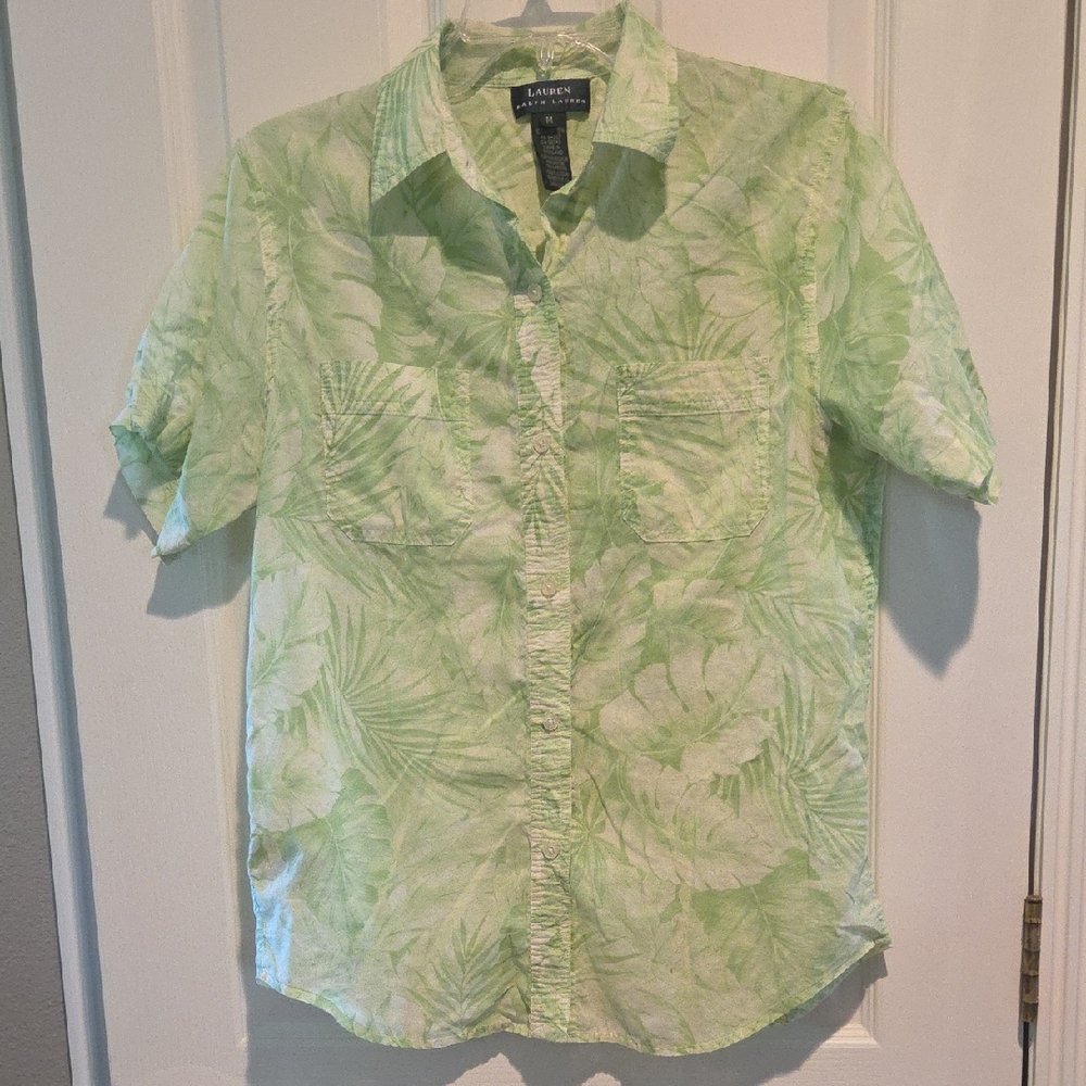 Green Hawaiian Style Shirt